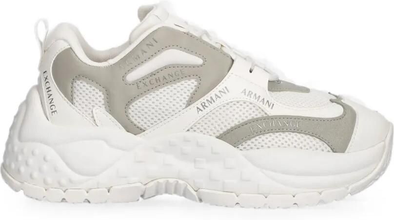 Armani Exchange Sneakers met vlakken en logoprint Wit