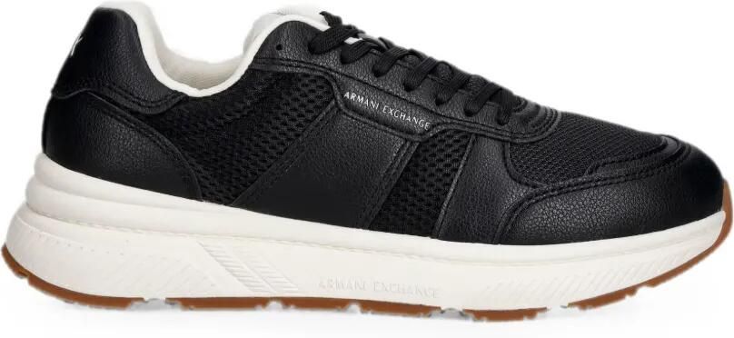 Armani Exchange Sneakers met vlakken en logoprint Zwart