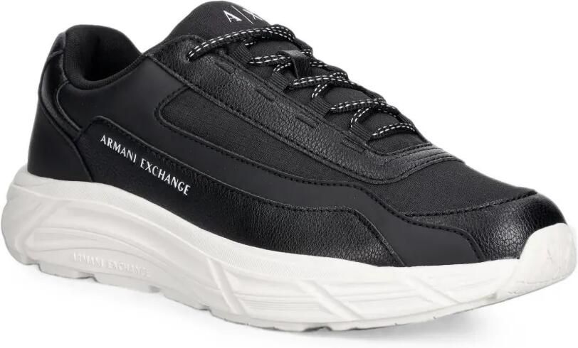 Armani Exchange Sneakers met vlakken en logoprint Zwart