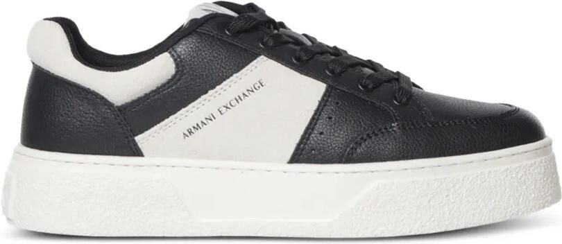 Armani Exchange Sneakers met vlakken en logoprint Zwart