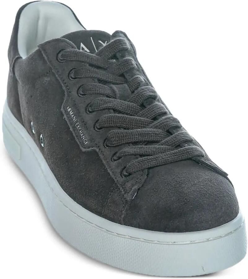 Armani Exchange Suède sneakers met logoprint Zwart