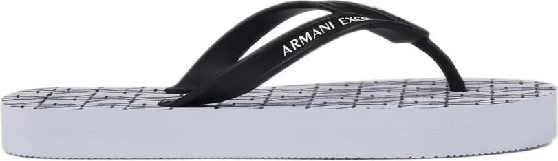 Armani Exchange Teenslippers met logoprint Wit