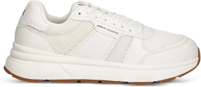 Armani Exchange Urban sneakers met logoprint en vlakken Wit
