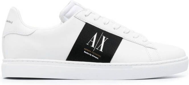 Armani Exchange Sneakers met logopatch Wit