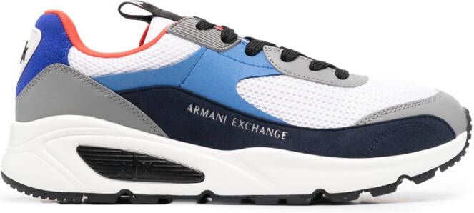 Armani Exchange Sneakers met logoprint Blauw