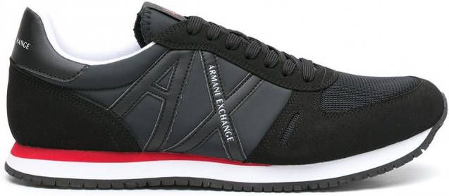 Armani Exchange Sneakers met logopatch Zwart