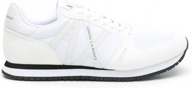 Armani Exchange Sneakers met logopatch Wit