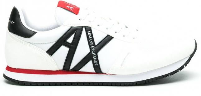 Armani Exchange Sneakers met logopatch Wit