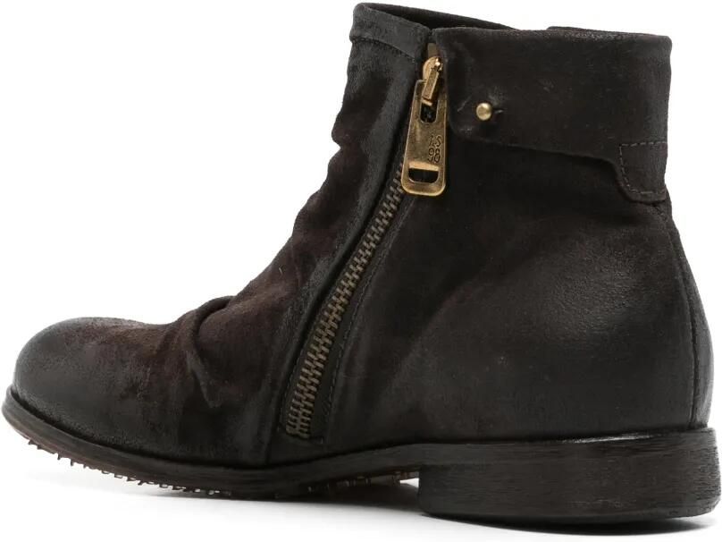 A.S.98 Clash enkellaarzen met distressed-effect en zijrits Bruin - Foto 2