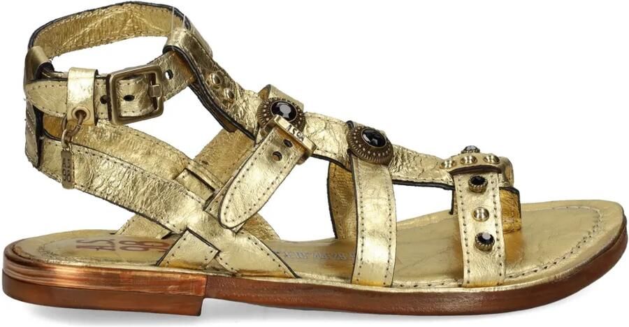 A.S.98 Grant sandalen met studs en gesp Goud