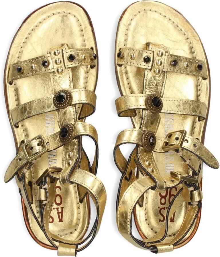 A.S.98 Grant sandalen met studs en gesp Goud - Foto 2