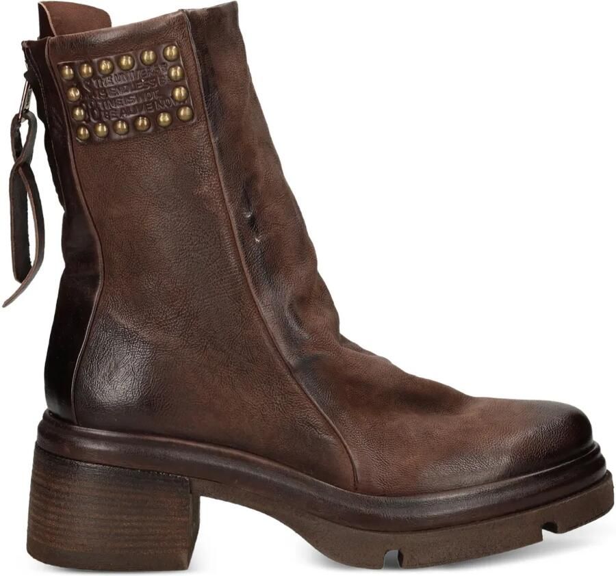 A.S.98 Laarzen met studs en hak Bruin