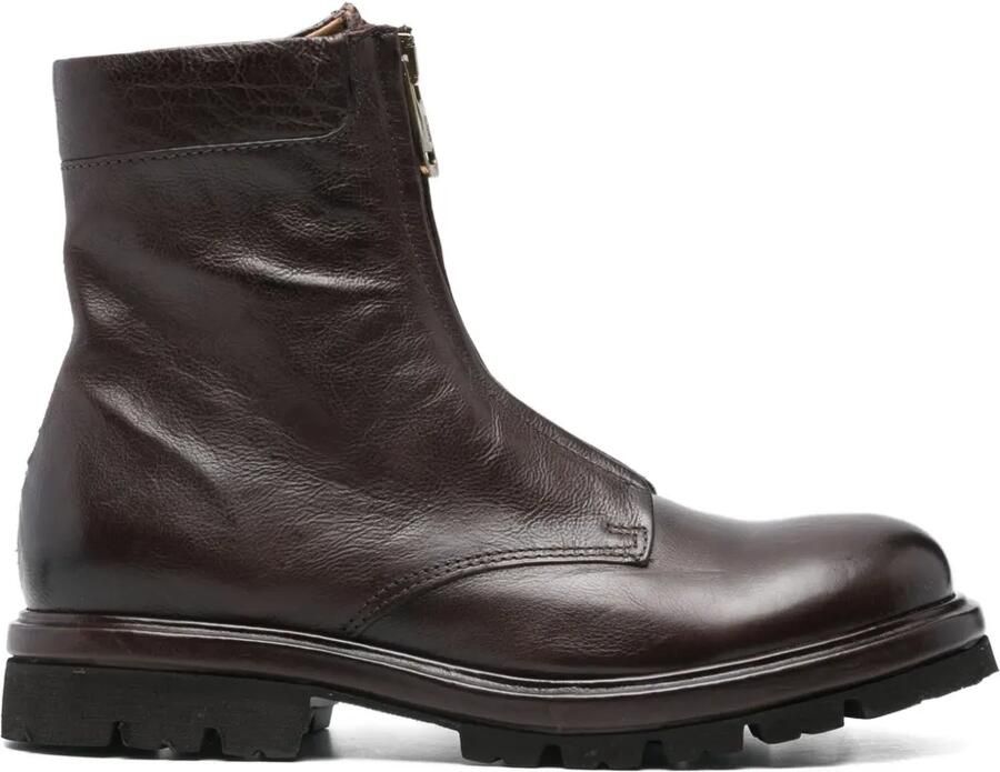 A.S.98 Leren schoenen met rits Bruin