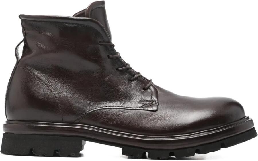 A.S.98 Leren veterlaarzen Bruin