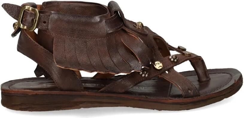A.S.98 Sandalen met franje Bruin