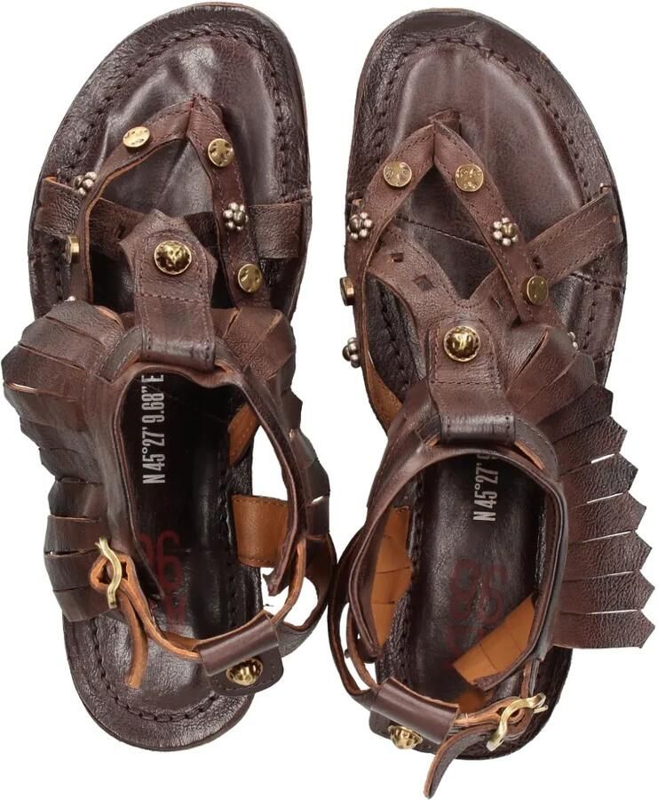 A.S.98 Sandalen met franje Bruin - Foto 2