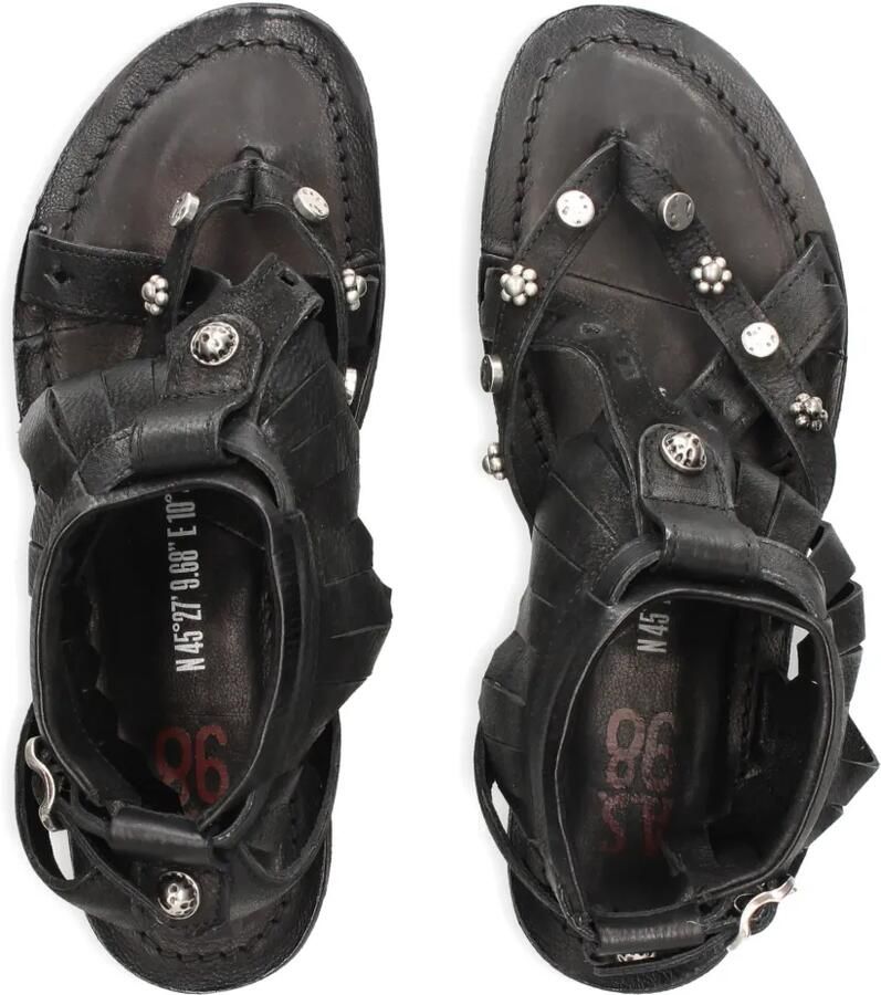 A.S.98 Sandalen met franje Zwart - Foto 2