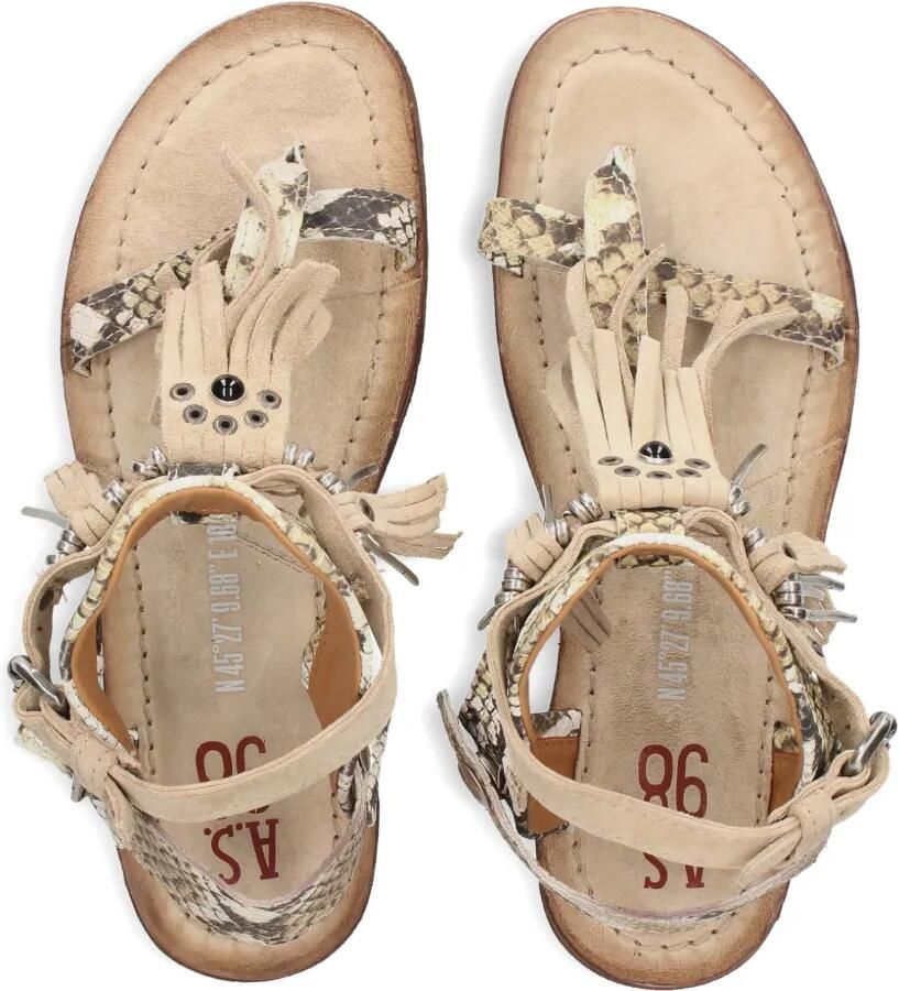 A.S.98 Sandalen van slangenleer Beige - Foto 2