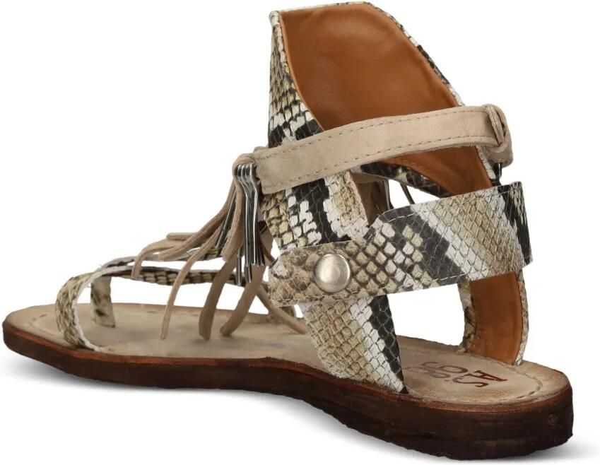 A.S.98 Sandalen van slangenleer Beige - Foto 3