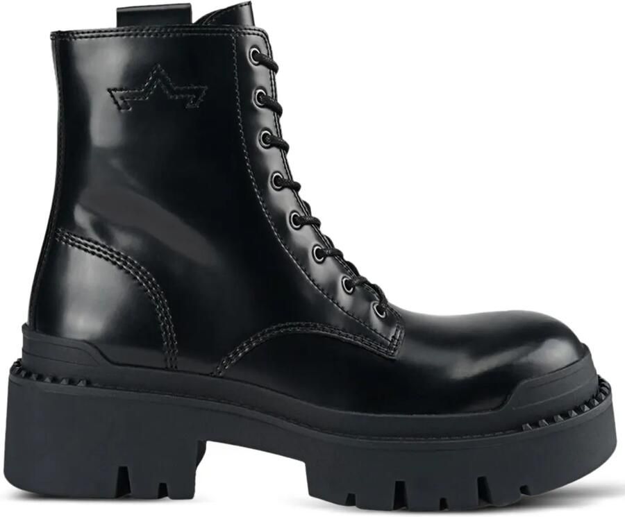 Ash 50 mm Noah combat boots met veters Zwart