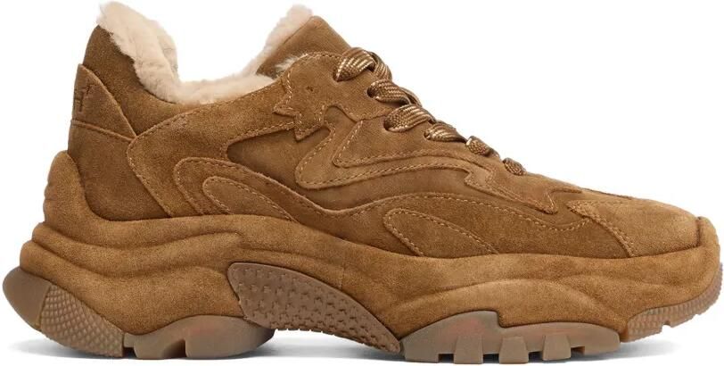 Ash Addict Bis panelled shearling-lined sneakers Bruin