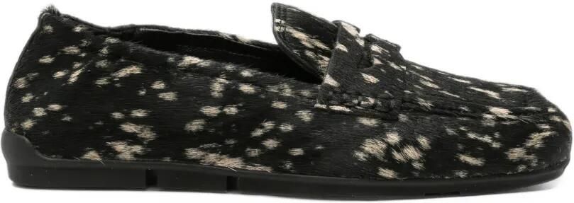 Ash animal-print loafers Zwart
