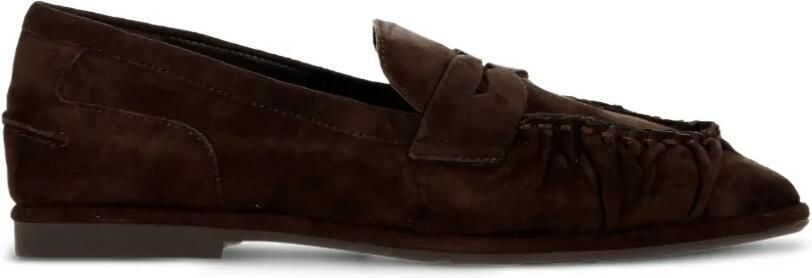Ash Babe penny loafers met ruches Bruin - Foto 4