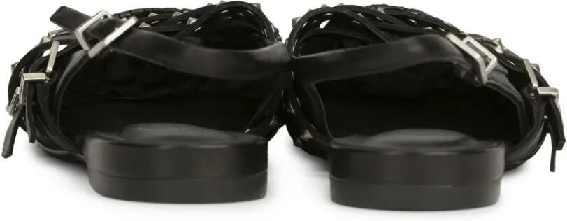 Ash Bianca leren ballerina's met studs Zwart - Foto 2