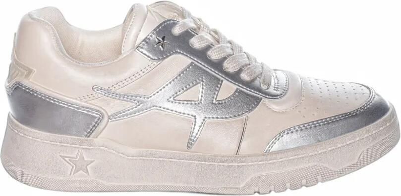 Ash Blake sneakers met metallic-effect en vlakken Wit