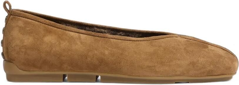 Ash Breeze suède ballerina's verfraaid met studs en afwerking Bruin
