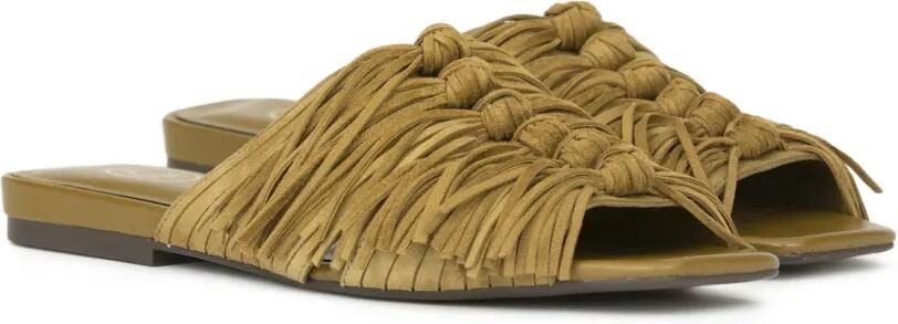 Ash Brigitte fringe-detail flat sandals Groen - Foto 3