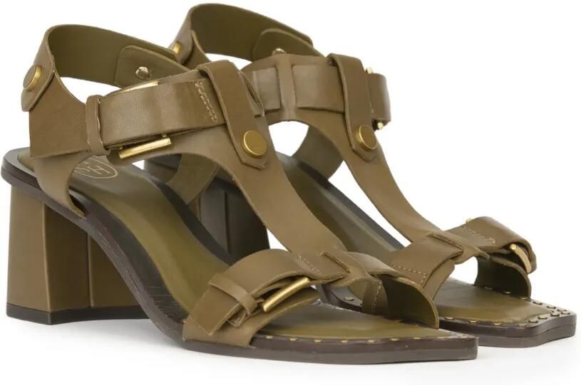 Ash Criss buckle-detail calf leather sandals Groen - Foto 2