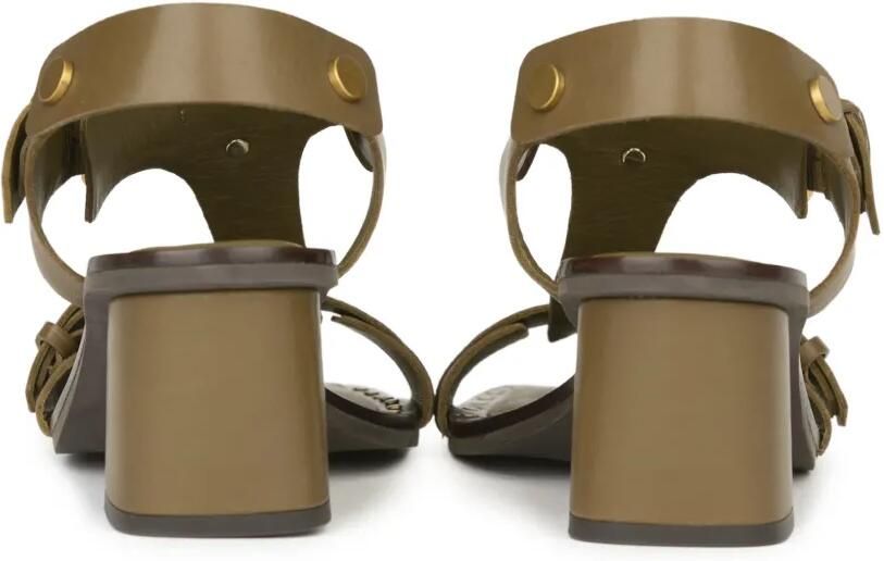 Ash Criss buckle-detail calf leather sandals Groen - Foto 3