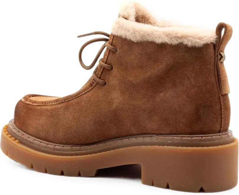 Ash Demi enkellaarzen met veters Beige