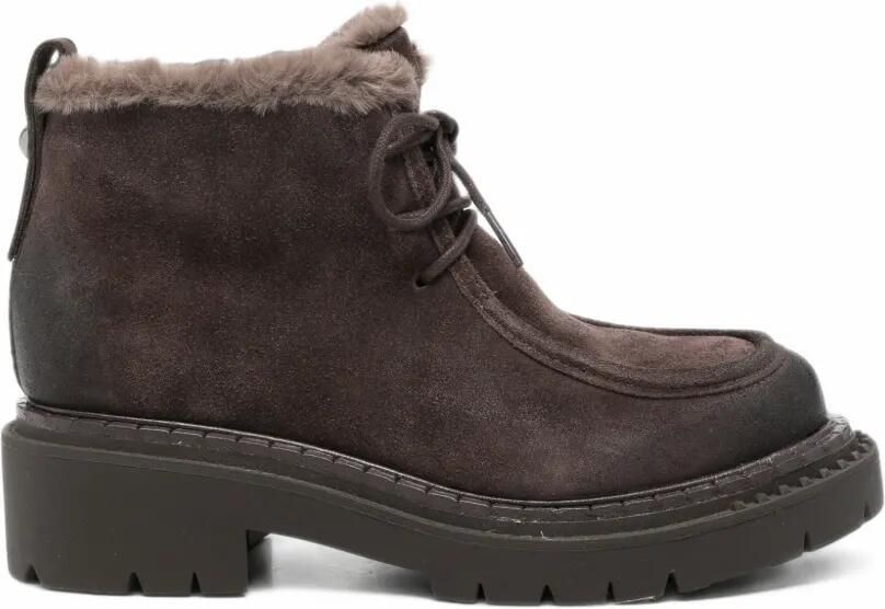 Ash Demi faux-fur trim lace-up boots Bruin