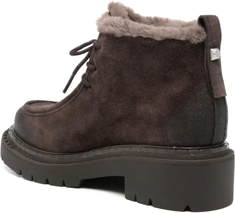 Ash Demi faux-fur trim lace-up boots Bruin - Foto 2