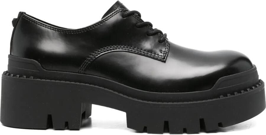 Ash Derby veterschoenen met plateauzool Zwart