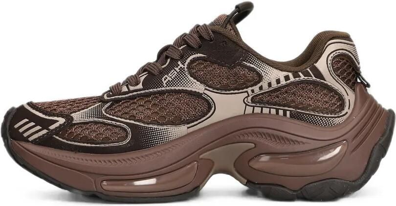 Ash Dragon low-top sneakers met mesh vlak Bruin - Foto 5