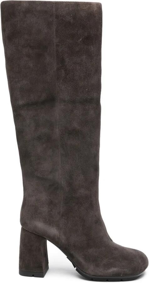 Ash Eliah 90mm knielaarzen met blokhak Bruin