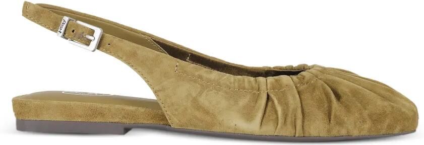 Ash Gesmockte slingback ballerina's Groen