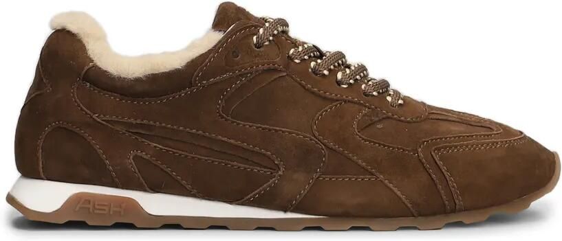 Ash KASAR FUR leren low-top sneakers Bruin