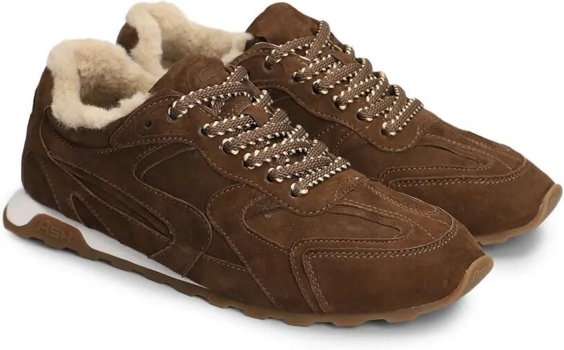 Ash KASAR FUR leren low-top sneakers Bruin - Foto 4