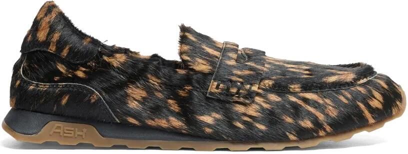 Ash Kriss loafers van ponyhaar met luipaardprint Bruin