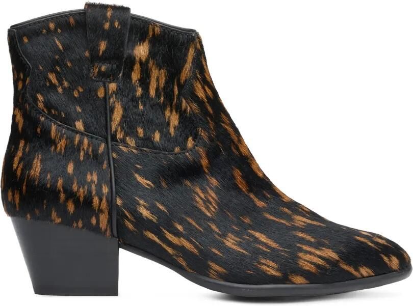Ash leopard-print ankle boots Zwart