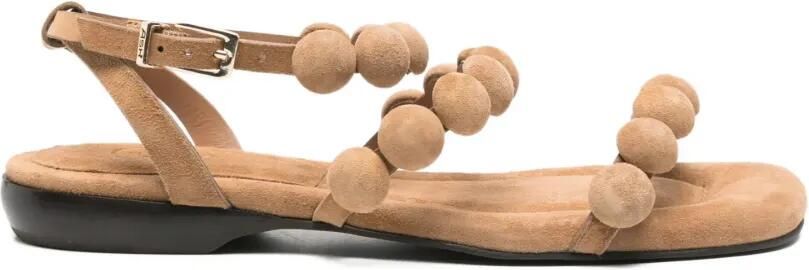 Ash Leren sandalen verfraaid met bolletjes Beige