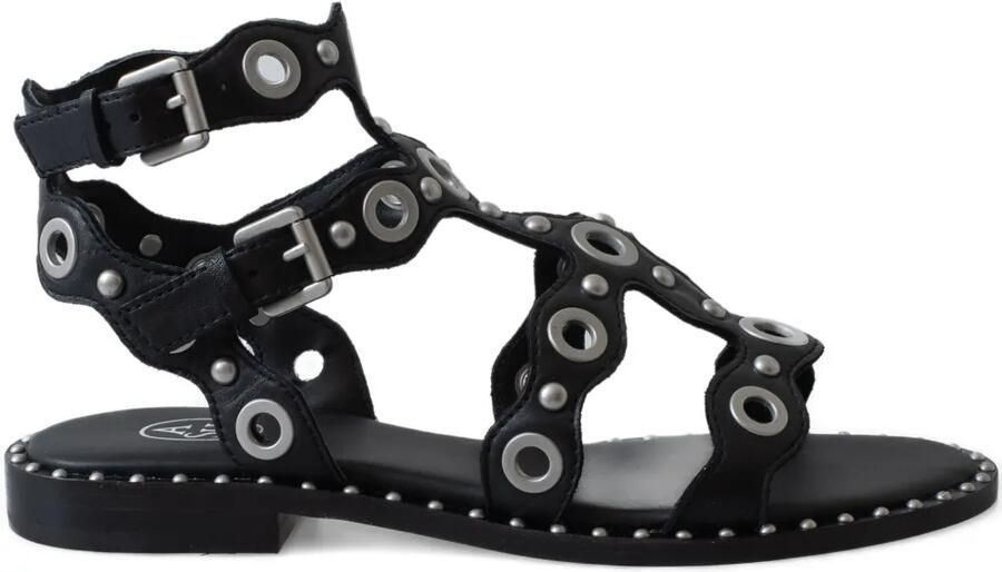Ash Leren sandalen Zwart