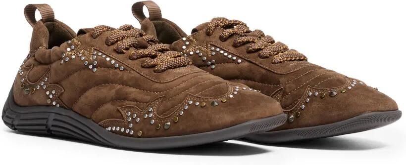 Ash Miura suède low-top sneakers met studs Bruin - Foto 3