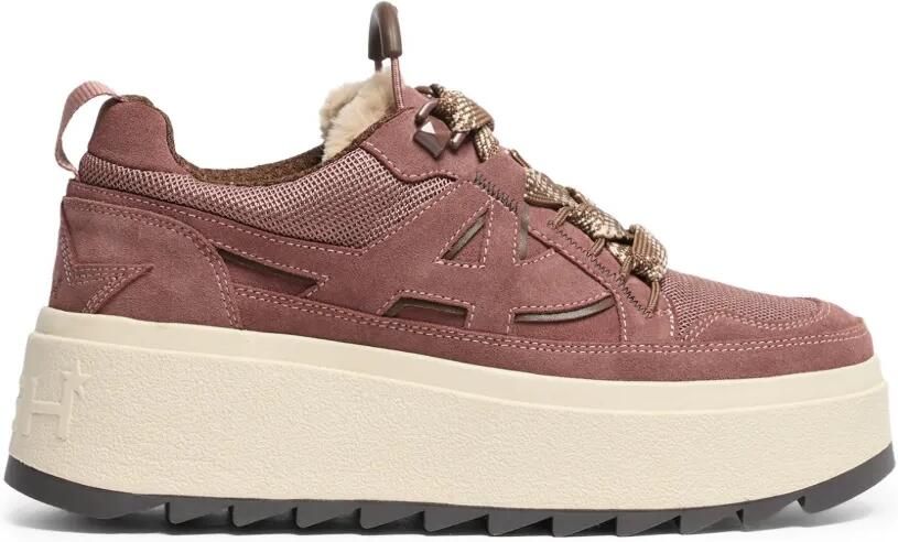 Ash Movie low-top sneakers met plateauzool en lammy afwerking Roze
