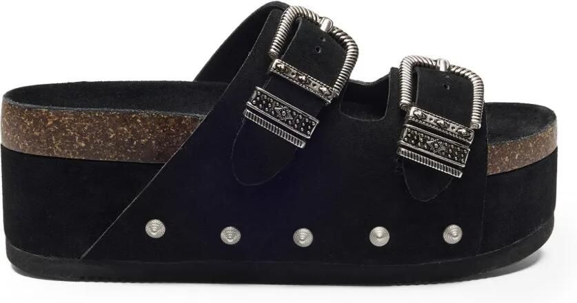 Ash Mystic sandalen met plateauzool en studs Zwart