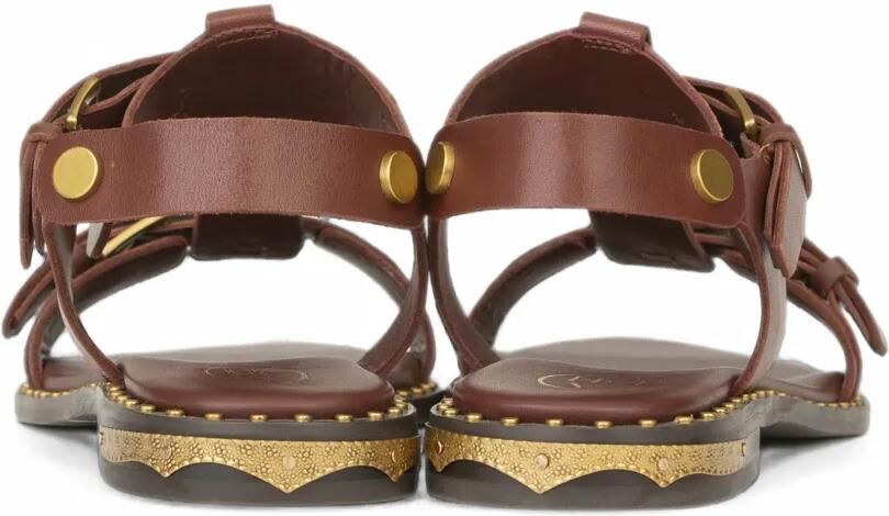 Ash Piper buckled leather sandals Bruin - Foto 2